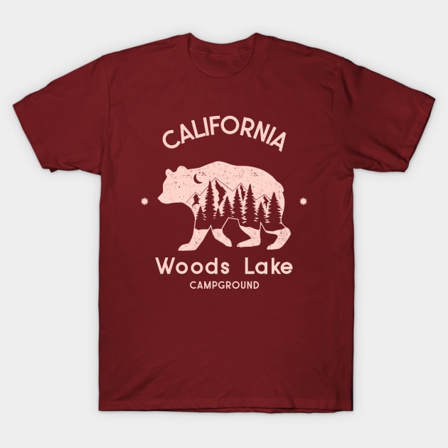 Woods Lake Campground Shirt T-Shirt by California Outdoors